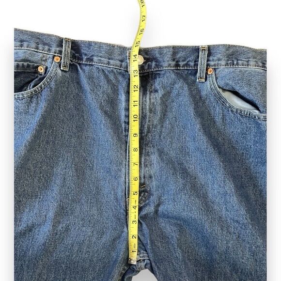 Levis 550 Jeans Mens Size 44X32 Blue Denim Relaxed Fit Medium Wash Cotton Casual - Picture 7 of 8